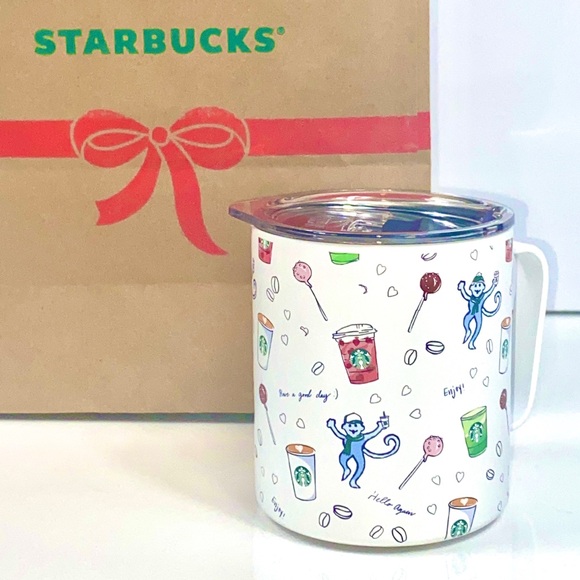 Starbucks + Roller Rabbit Coffeehouse Bonanza White 12oz MiiR Travel Mug